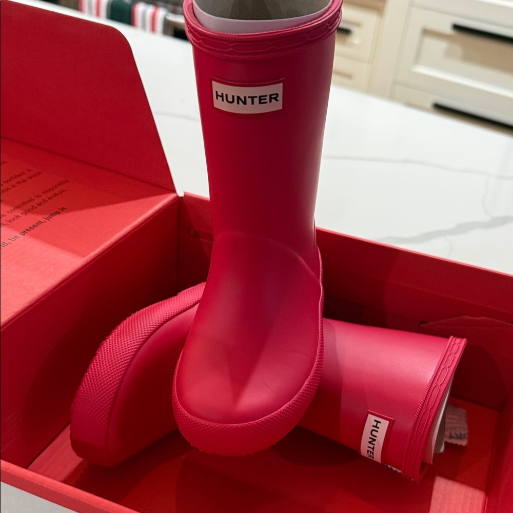 Hunter Bright Pink Kids Boots